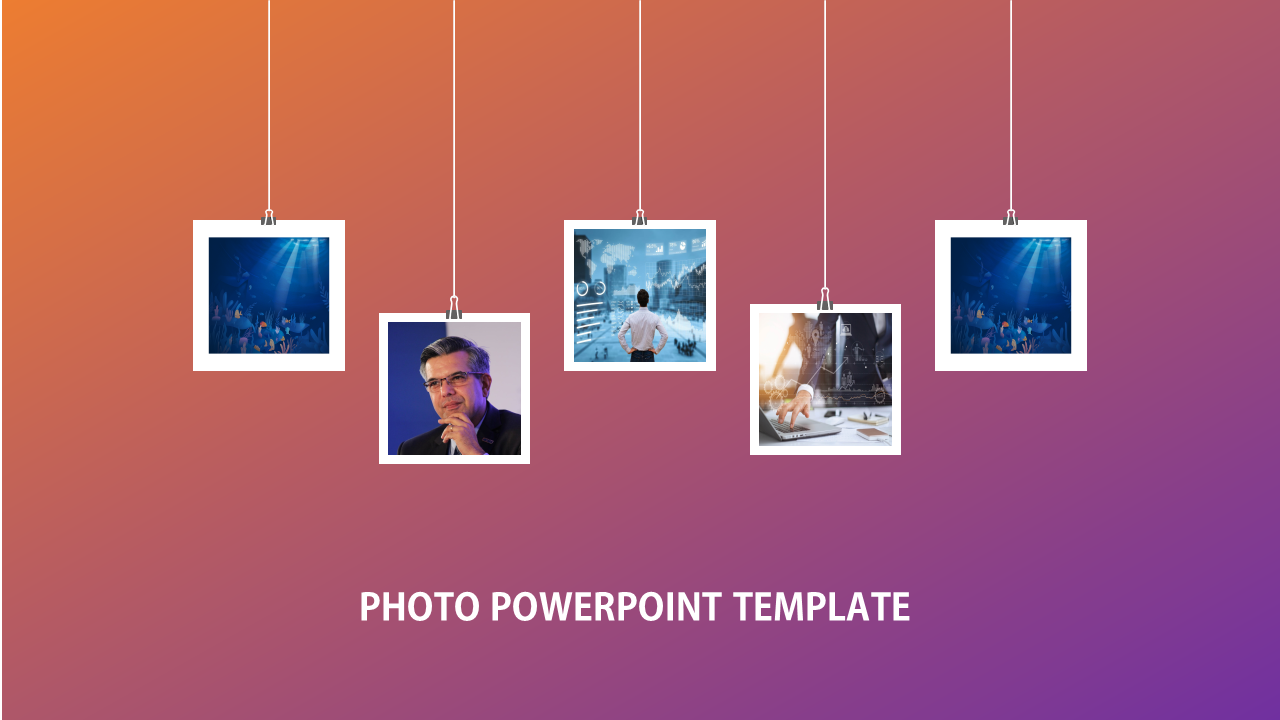 Multicolor Creative Photo PowerPoint Template Frame Model
